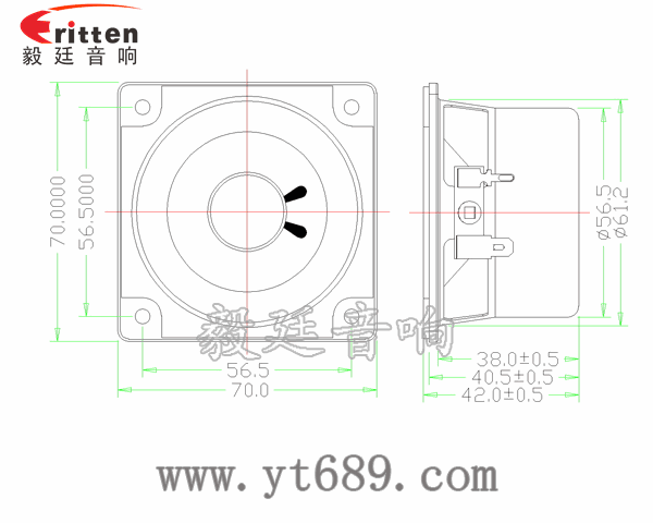 2.75寸13芯10瓦中高音喇叭成品圖