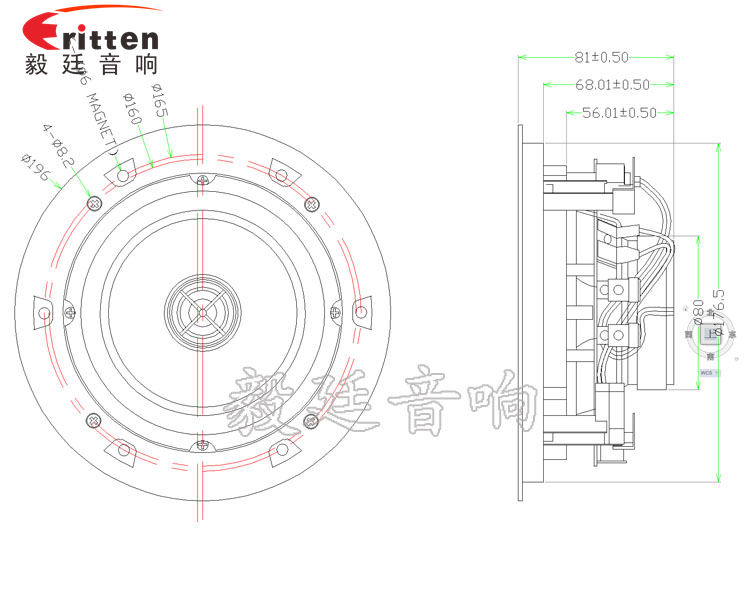 5.25寸天花揚聲器成品圖 5.25寸天花揚聲器成品圖